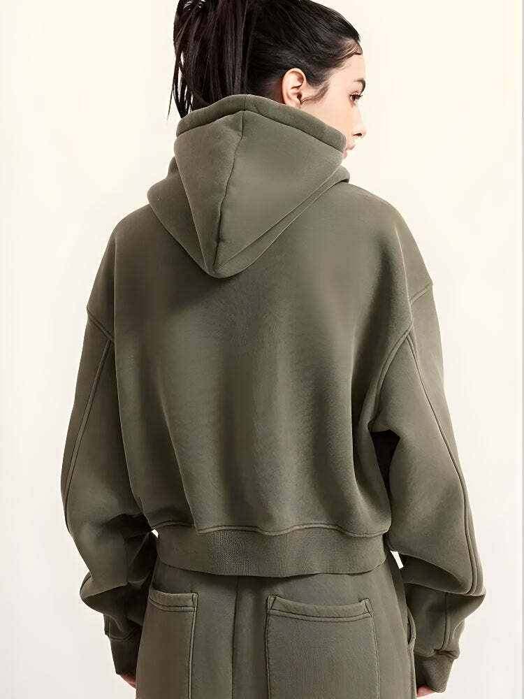Style Core Aesthetics, New Style Trends - Double Zip-Up Cropped Hoodie Style Core Aesthetics, New Style Trends - Double Zip-Up Cropped Hoodie