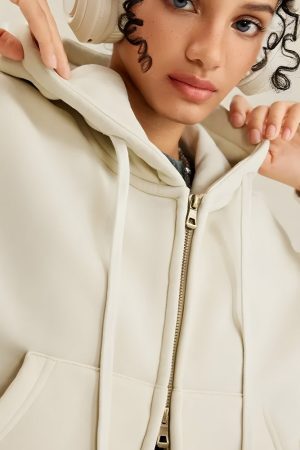 Style Core Aesthetics, New Style Trends - Double Zip-Up Cropped Hoodie