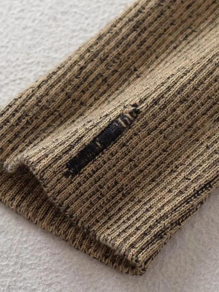 Style Core Aesthetics, New Style Trends - Double Zip-Up Distressed Corduroy Cardigan Style Core Aesthetics, New Style Trends - Double Zip-Up Distressed Corduroy Cardigan