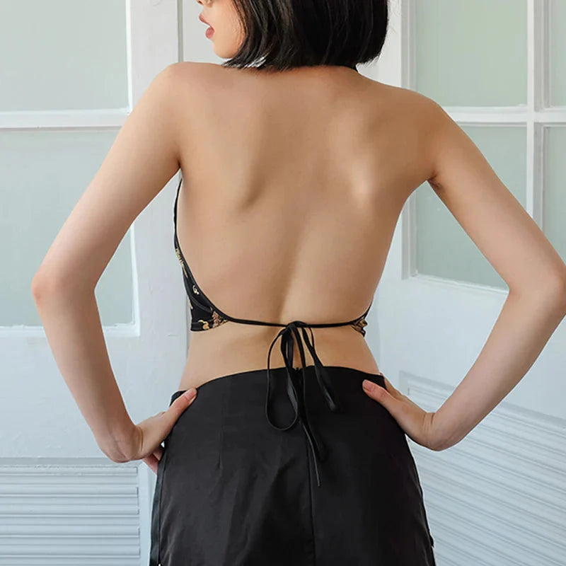 Style Core Aesthetics, New Style Trends - Dragon Backless Crop Top Style Core Aesthetics, New Style Trends - Dragon Backless Crop Top