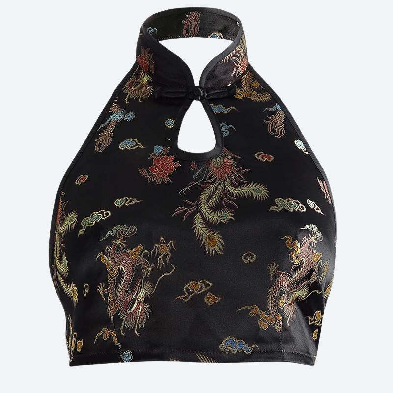 Style Core Aesthetics, New Style Trends - Dragon Backless Crop Top Style Core Aesthetics, New Style Trends - Dragon Backless Crop Top