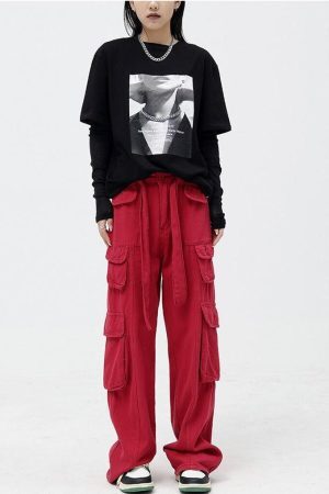 Style Core Aesthetics, New Style Trends - Drawstring Belt Cargo Pants