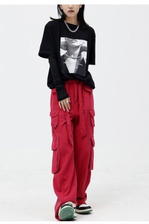 Style Core Aesthetics, New Style Trends - Drawstring Belt Cargo Pants