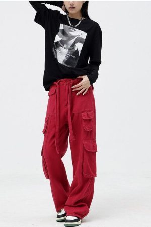 Style Core Aesthetics, New Style Trends - Drawstring Belt Cargo Pants