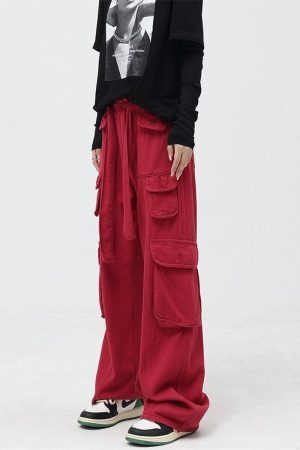 Style Core Aesthetics, New Style Trends - Drawstring Belt Cargo Pants