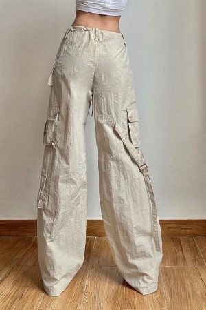 Style Core Aesthetics, New Style Trends - Drawstring Low Rise Cargo Pants