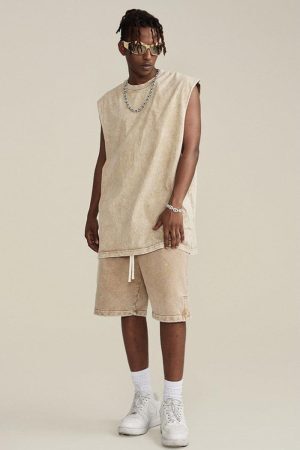 Style Core Aesthetics, New Style Trends - Drawstring Waist Loose Shorts