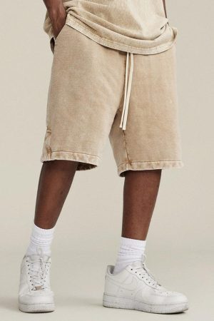 Style Core Aesthetics, New Style Trends - Drawstring Waist Loose Shorts