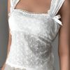 Style Core Aesthetics, New Style Trends - Embroidered Bow Lace Stitching Tank Top