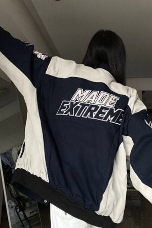 Style Core Aesthetics, New Style Trends - Embroidered Racing Jacket