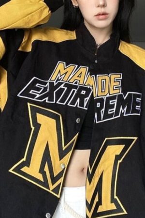 Style Core Aesthetics, New Style Trends - Embroidered Racing Jacket