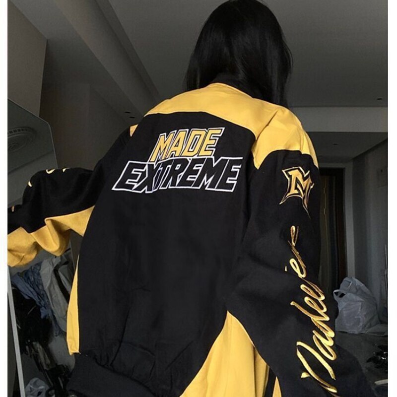 Style Core Aesthetics, New Style Trends - Embroidered Racing Jacket Style Core Aesthetics, New Style Trends - Embroidered Racing Jacket