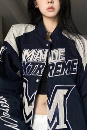 Style Core Aesthetics, New Style Trends - Embroidered Racing Jacket