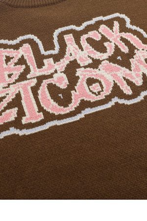 Style Core Aesthetics, New Style Trends - Evil Spider Graphic Knit Cotton Sweater