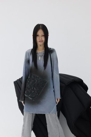 Style Core Aesthetics, New Style Trends - Extra Long Mesh Top