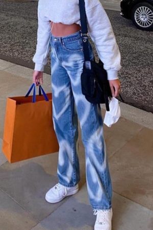 Style Core Aesthetics, New Style Trends - F235 Heart Pattern Denim