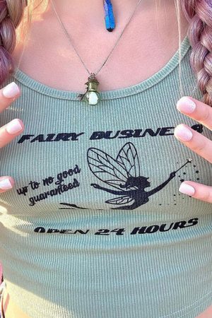 Style Core Aesthetics, New Style Trends - Fairy Business Ribbed Top