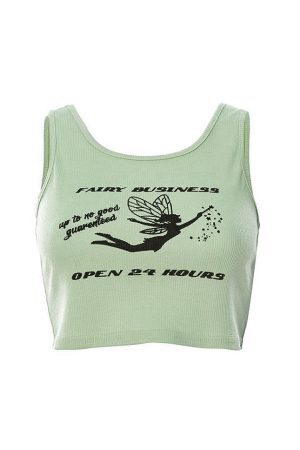 Style Core Aesthetics, New Style Trends - Fairy Business Ribbed Top