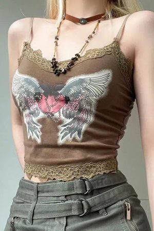 Style Core Aesthetics, New Style Trends - Fairy Grunge Angel Wings Top