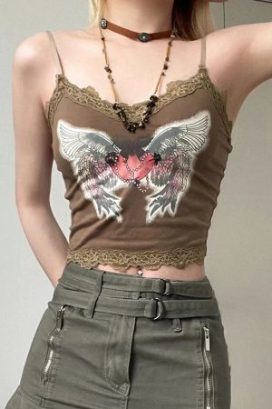 Style Core Aesthetics, New Style Trends - Fairy Grunge Angel Wings Top