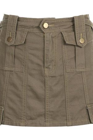 Style Core Aesthetics, New Style Trends - Fairy Grunge Cargo Mini Skirt