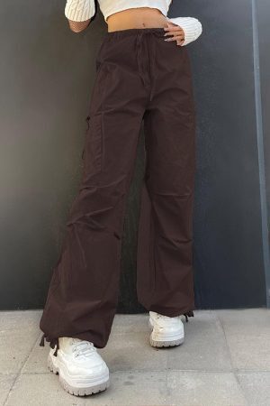 Style Core Aesthetics, New Style Trends - Fairy Grunge Drawstring Parachute Pants