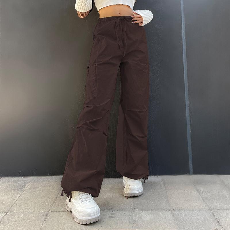 Style Core Aesthetics, New Style Trends - Fairy Grunge Drawstring Parachute Pants Style Core Aesthetics, New Style Trends - Fairy Grunge Drawstring Parachute Pants