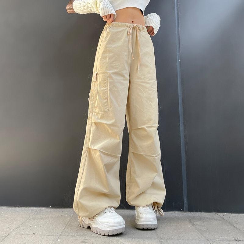 Style Core Aesthetics, New Style Trends - Fairy Grunge Drawstring Parachute Pants Style Core Aesthetics, New Style Trends - Fairy Grunge Drawstring Parachute Pants