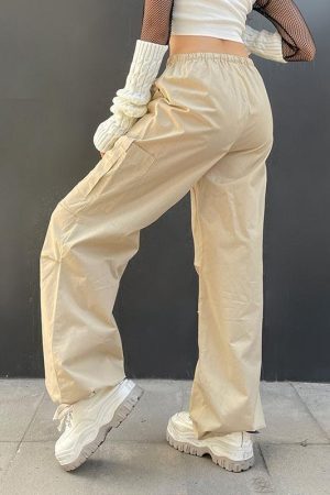 Style Core Aesthetics, New Style Trends - Fairy Grunge Drawstring Parachute Pants