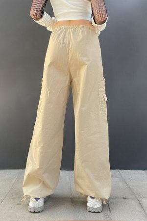 Style Core Aesthetics, New Style Trends - Fairy Grunge Drawstring Parachute Pants
