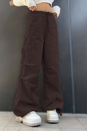 Style Core Aesthetics, New Style Trends - Fairy Grunge Drawstring Parachute Pants