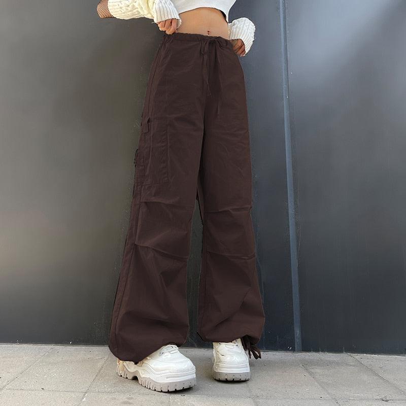 Style Core Aesthetics, New Style Trends - Fairy Grunge Drawstring Parachute Pants Style Core Aesthetics, New Style Trends - Fairy Grunge Drawstring Parachute Pants