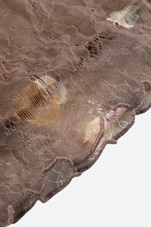 Style Core Aesthetics, New Style Trends - Fairy Grunge Floral Off Shoulder Lace Top