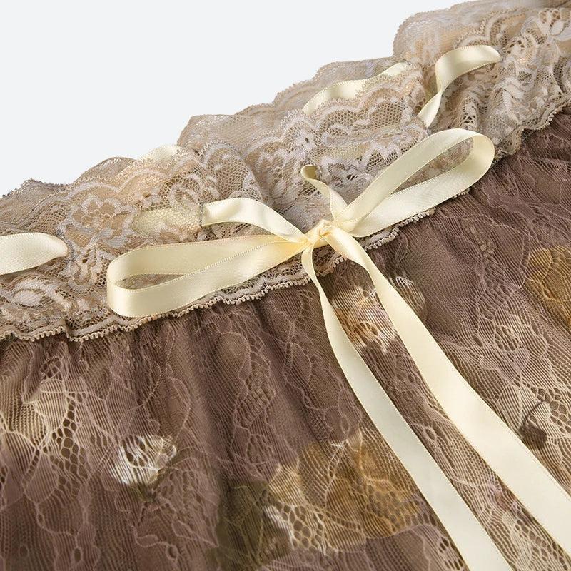 Style Core Aesthetics, New Style Trends - Fairy Grunge Floral Off Shoulder Lace Top Style Core Aesthetics, New Style Trends - Fairy Grunge Floral Off Shoulder Lace Top