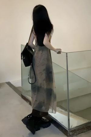 Style Core Aesthetics, New Style Trends - Fairy Grunge Forest Midi Dress