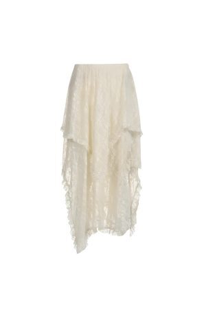 Style Core Aesthetics, New Style Trends - Fairy Grunge Lace Midi Skirt