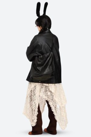 Style Core Aesthetics, New Style Trends - Fairy Grunge Lace Midi Skirt