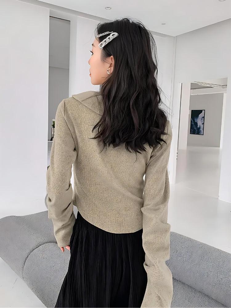 Style Core Aesthetics, New Style Trends - Fairy Grunge Lace Up Asymmetric Cardigan Style Core Aesthetics, New Style Trends - Fairy Grunge Lace Up Asymmetric Cardigan