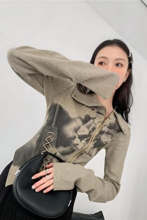 Style Core Aesthetics, New Style Trends - Fairy Grunge Lace Up Asymmetric Cardigan