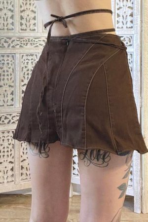 Style Core Aesthetics, New Style Trends - Fairy Grunge Lace Up Mini Skort
