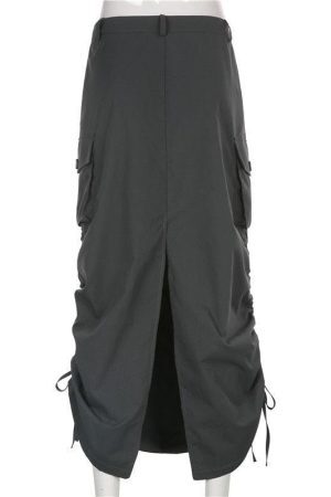 Style Core Aesthetics, New Style Trends - Fairy Grunge Parachute Maxi Skirt