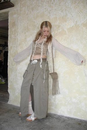 Style Core Aesthetics, New Style Trends - Fairy Grunge Ruffled Crop Cardigan