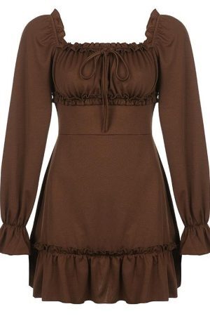 Style Core Aesthetics, New Style Trends - Fairy Grunge Ruffled Mini Dress
