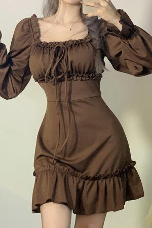 Style Core Aesthetics, New Style Trends - Fairy Grunge Ruffled Mini Dress