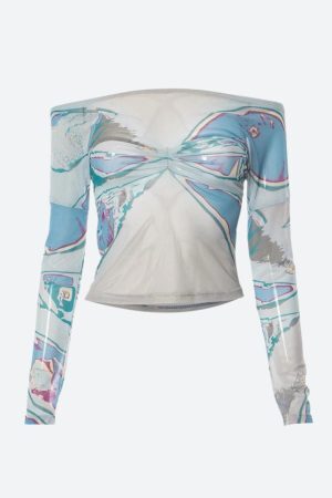 Style Core Aesthetics, New Style Trends - Fairycore Butterfly Mesh Top