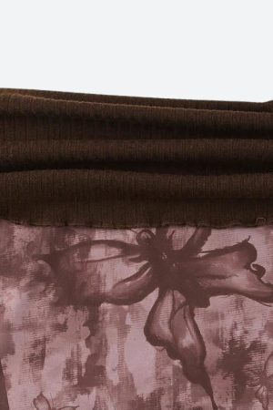 Style Core Aesthetics, New Style Trends - Fairycore Butterfly Ruched Off Shoulder Top