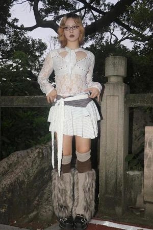 Style Core Aesthetics, New Style Trends - Fairycore Cut Out Lace Top