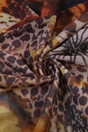 Style Core Aesthetics, New Style Trends - Fairycore Floral Mesh Top