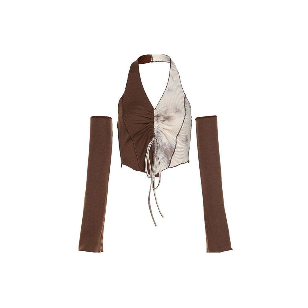 Style Core Aesthetics, New Style Trends - Fairycore Halter Top & Gloves Set Style Core Aesthetics, New Style Trends - Fairycore Halter Top & Gloves Set