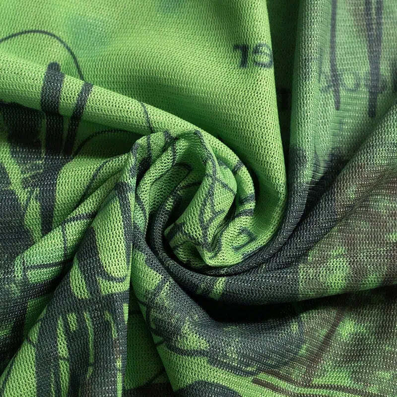 Style Core Aesthetics, New Style Trends - Fairycore Slit Mesh Crop Top Style Core Aesthetics, New Style Trends - Fairycore Slit Mesh Crop Top